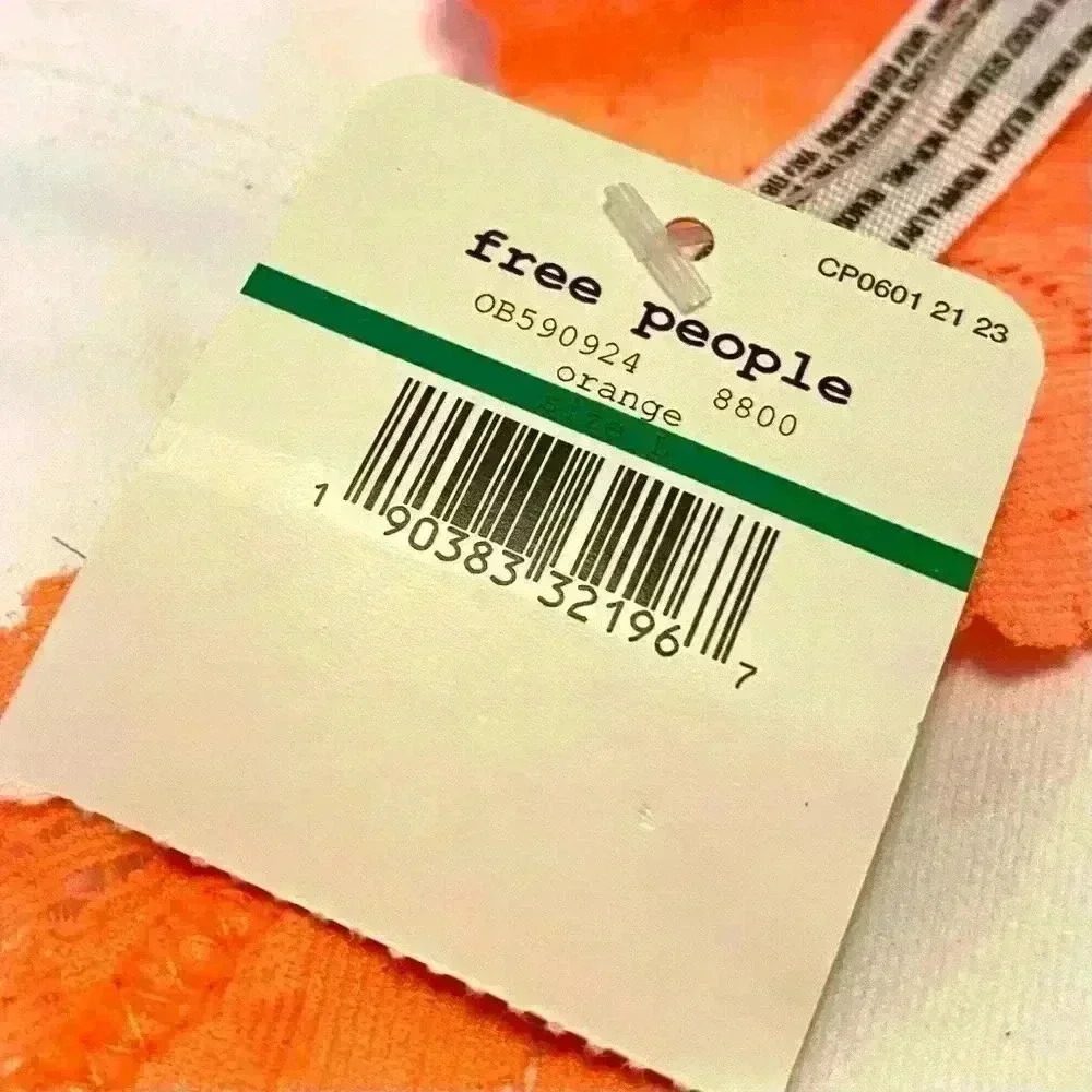 Free People intimately womens small large Orange Lace Bralette delicate halter - Picture 12 of 15